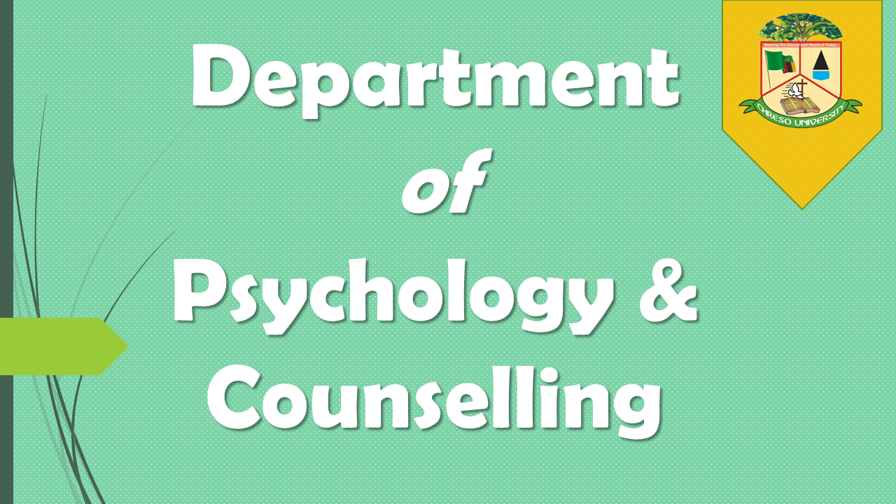 Department of Psychology and Counselling